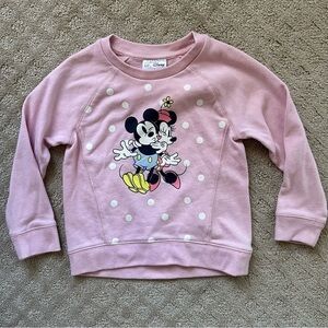 NFS.  Gap X Disney Minnie and Mickey pink sweatshirt, size 4, EUC